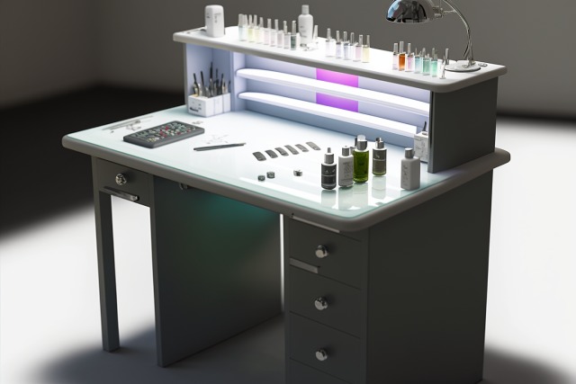 table prothesiste ongulaire  lampe led